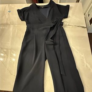 Banana Republic Navy wrap cropped jumpsuit
